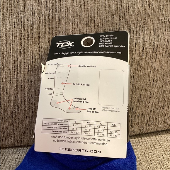 TCK Performance Blue Socks - Picture 3 of 4